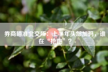 券商瞄准北交所：上半年头部加码，谁在“抢跑”？